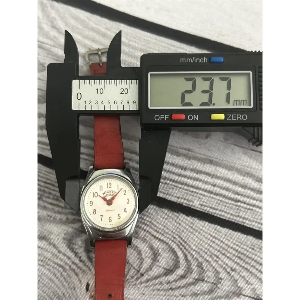 Vintage 1950’s Mickey Mouse Chrome Plated Bezel Wind Watch